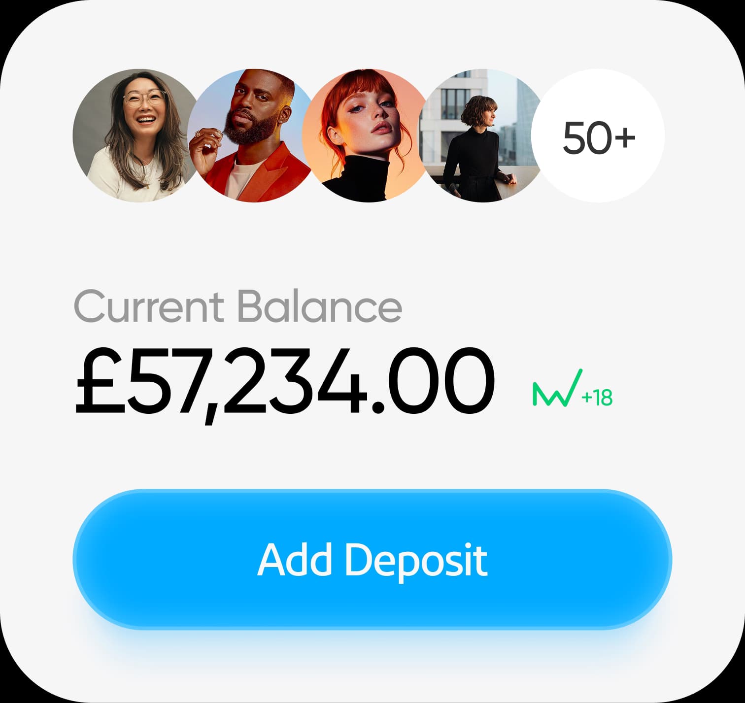 Digital payment card with floating coins